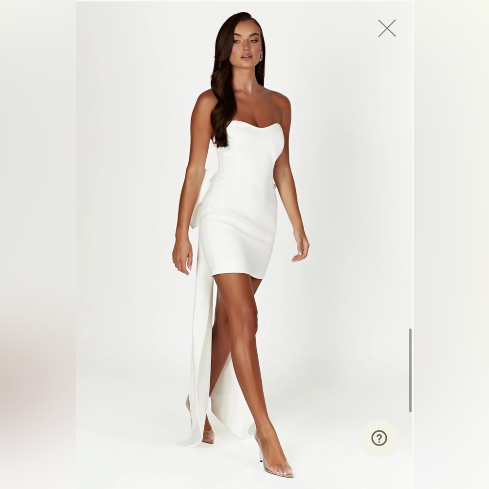 NWT Meshki Meredith Bow Mini Dress - Picture 2 of 9